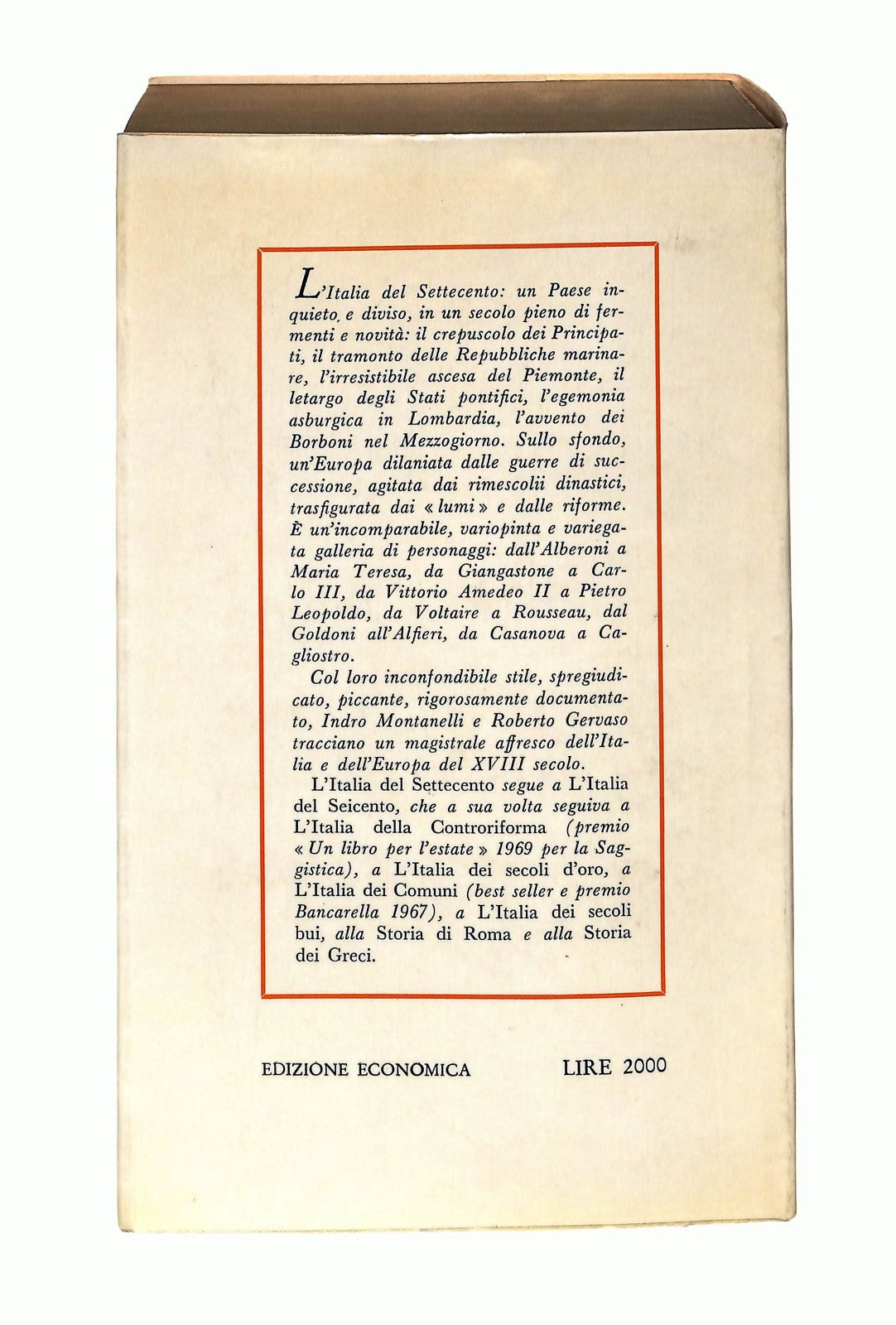 EBOND L Italia Del Settecento Montanelli Gervaso Rizzoli 1971 Libro LI047151