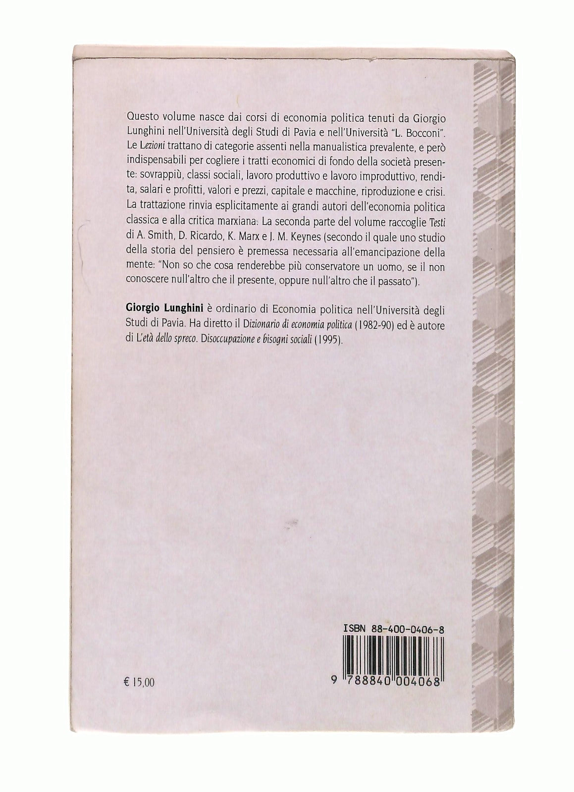 EBOND Riproduzione Distribuzione e Crisi G Lunghini Unicopli Libro LI047215