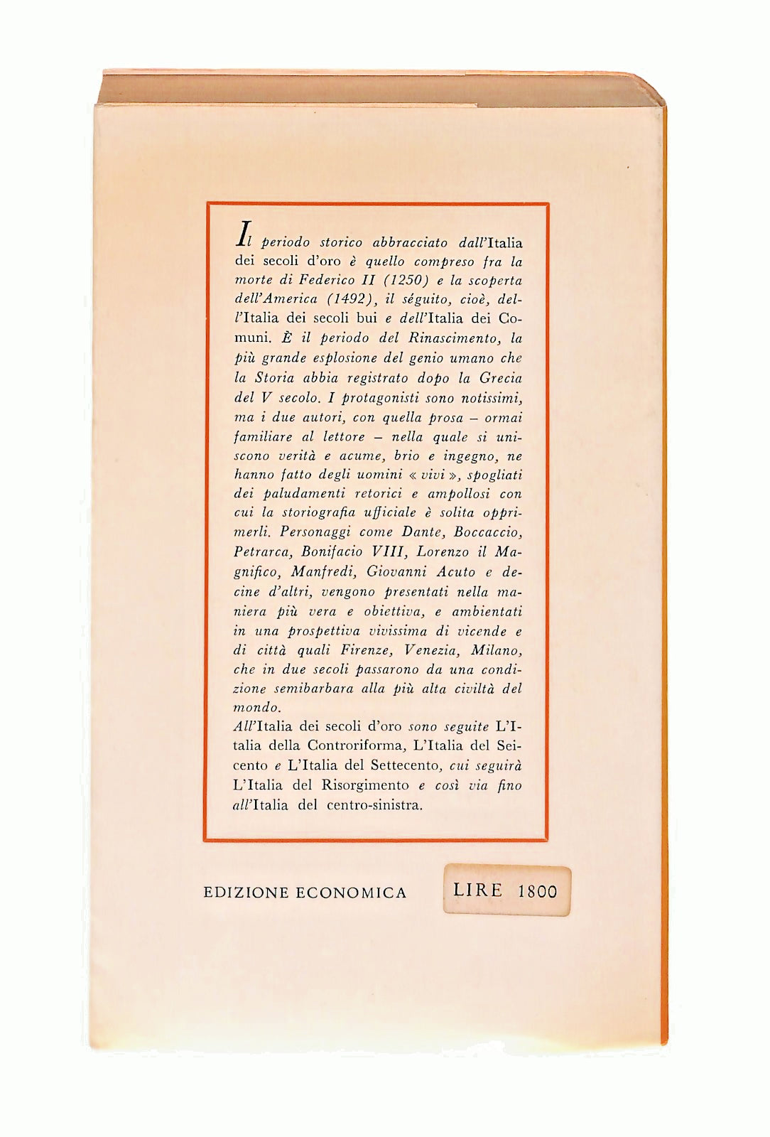 EBOND L Italia Dei Secoli d Oro Montanelli Gervaso Rizzoli 1971 Libro LI047261