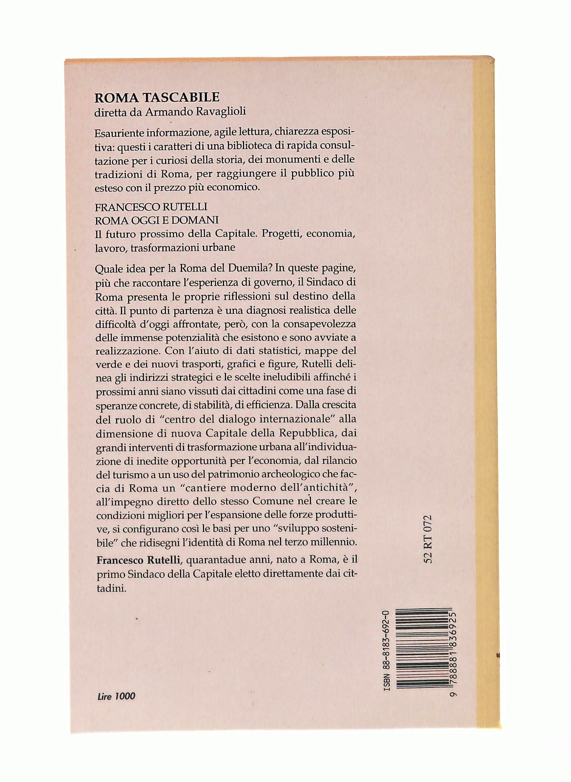 EBOND Roma Oggi e Domani Francesco Rutelli Newton Libro LI047272