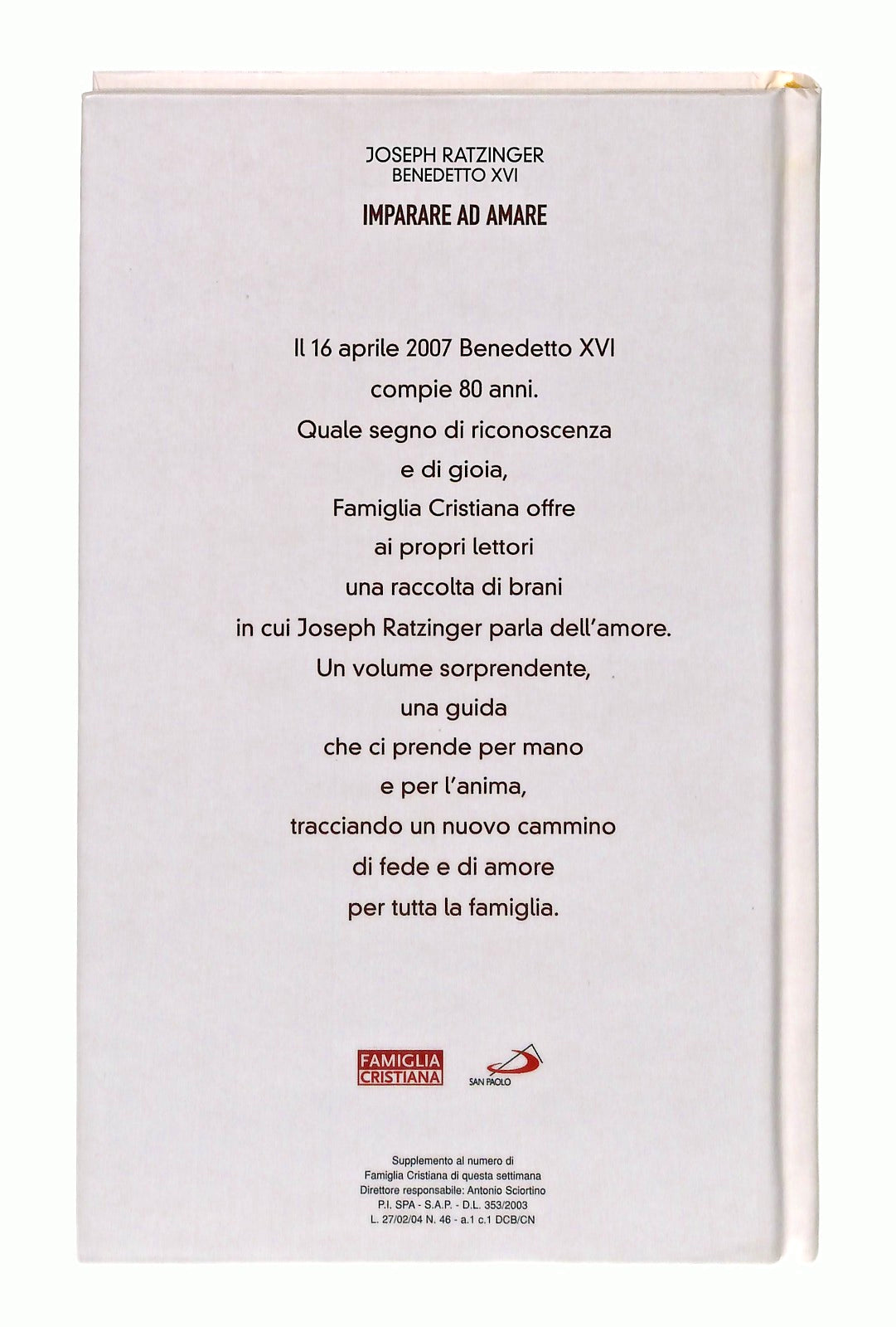 EBOND Impare Ad Amare Benedetto Xvi San Paolo Libro LI048058