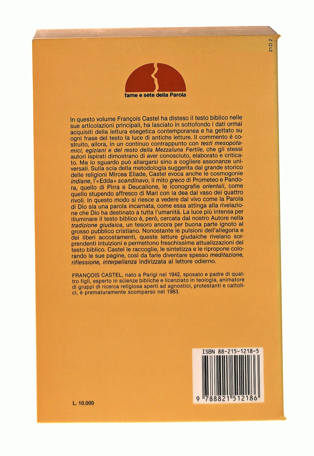 EBOND Dio Disse Francois Castel Paoline 1987 Libro LI048113