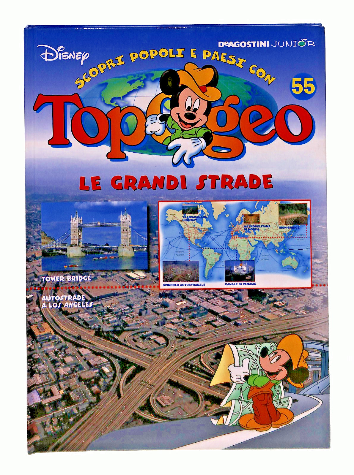 EBOND Topogeo 55 Le Grandi Strade Disney Deagostini Junior Libro LI048156