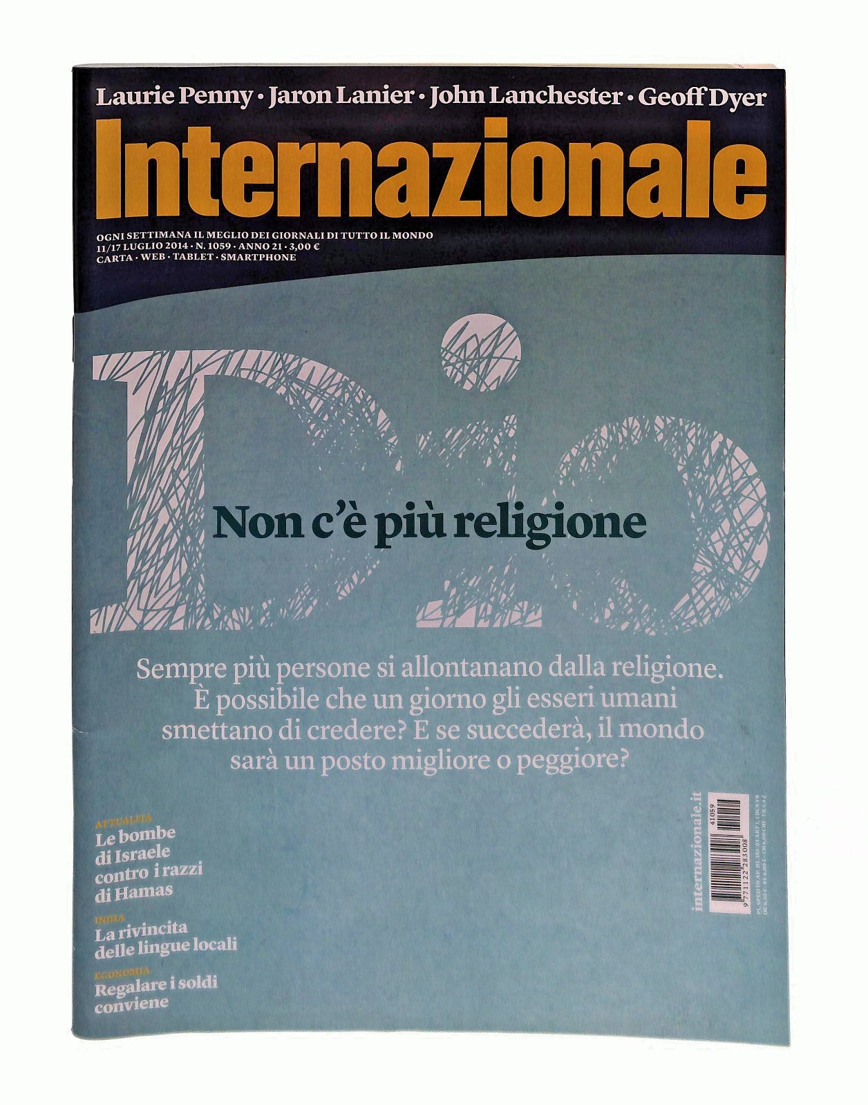 EBOND Internazionale n 1059 2014 Dio Non c e Piu Religione Libro LI048184