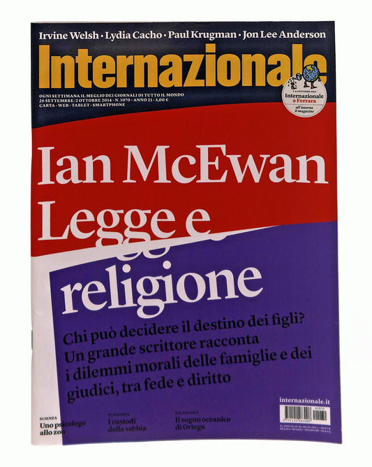EBOND Internazionale n 1070 2014 Ian Mcewan Legge e Religione Libro LI048193