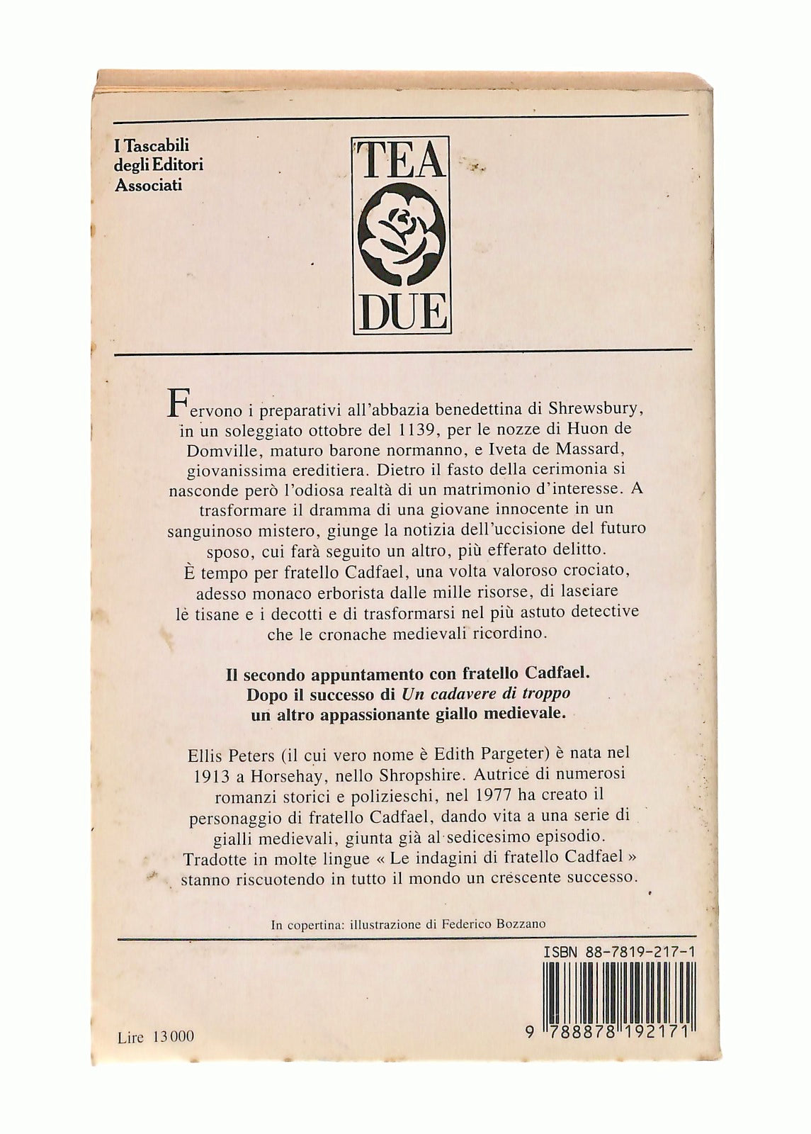 EBOND Due Delitti Per Un Monaco Ellis Peters Tea 1993 Libro LI048211