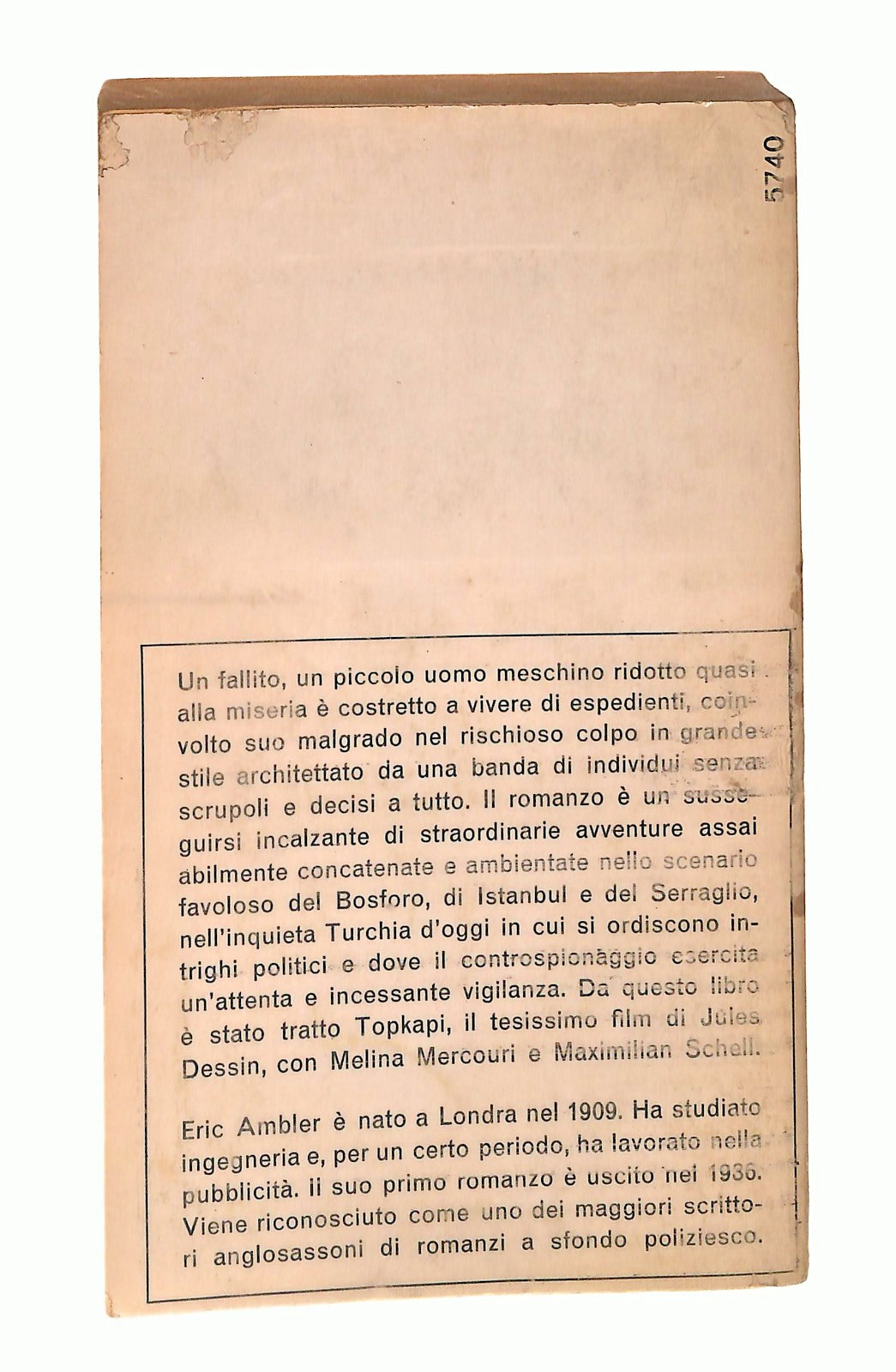 EBOND Topkapi Eric Ambler Mondadori 1965 Libro LI048393