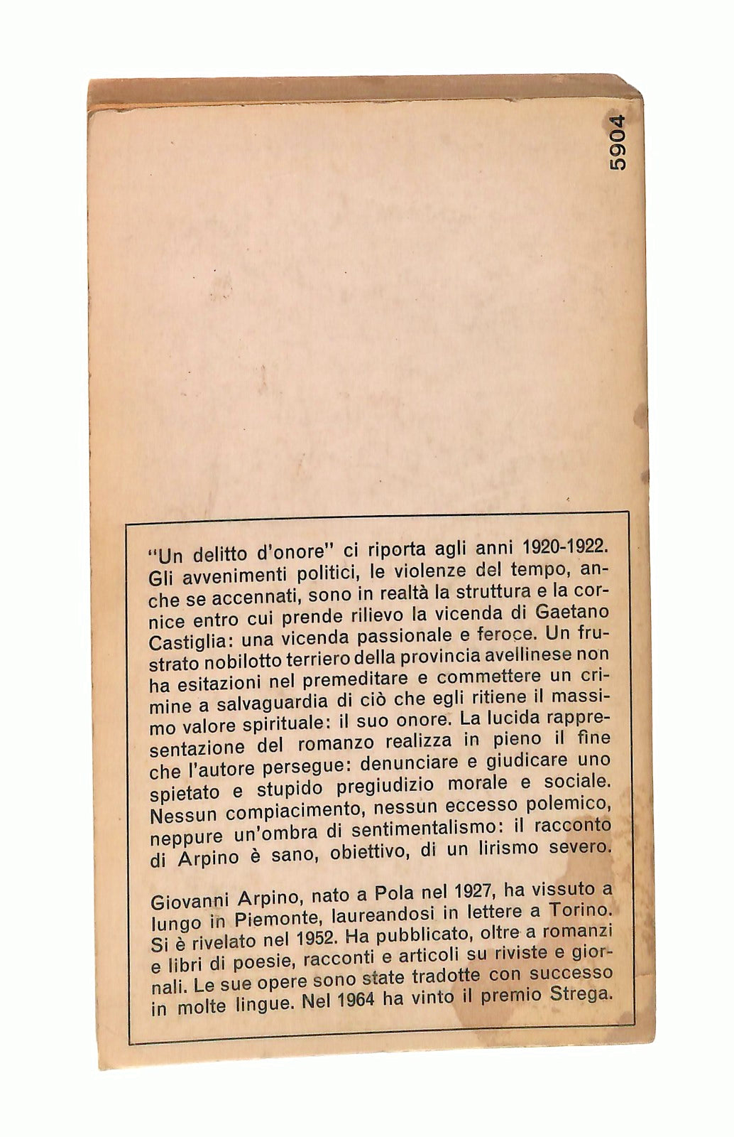 EBOND Un Delitto d Onore Giovanni Arpino Mondadori 1965 Libro LI048401