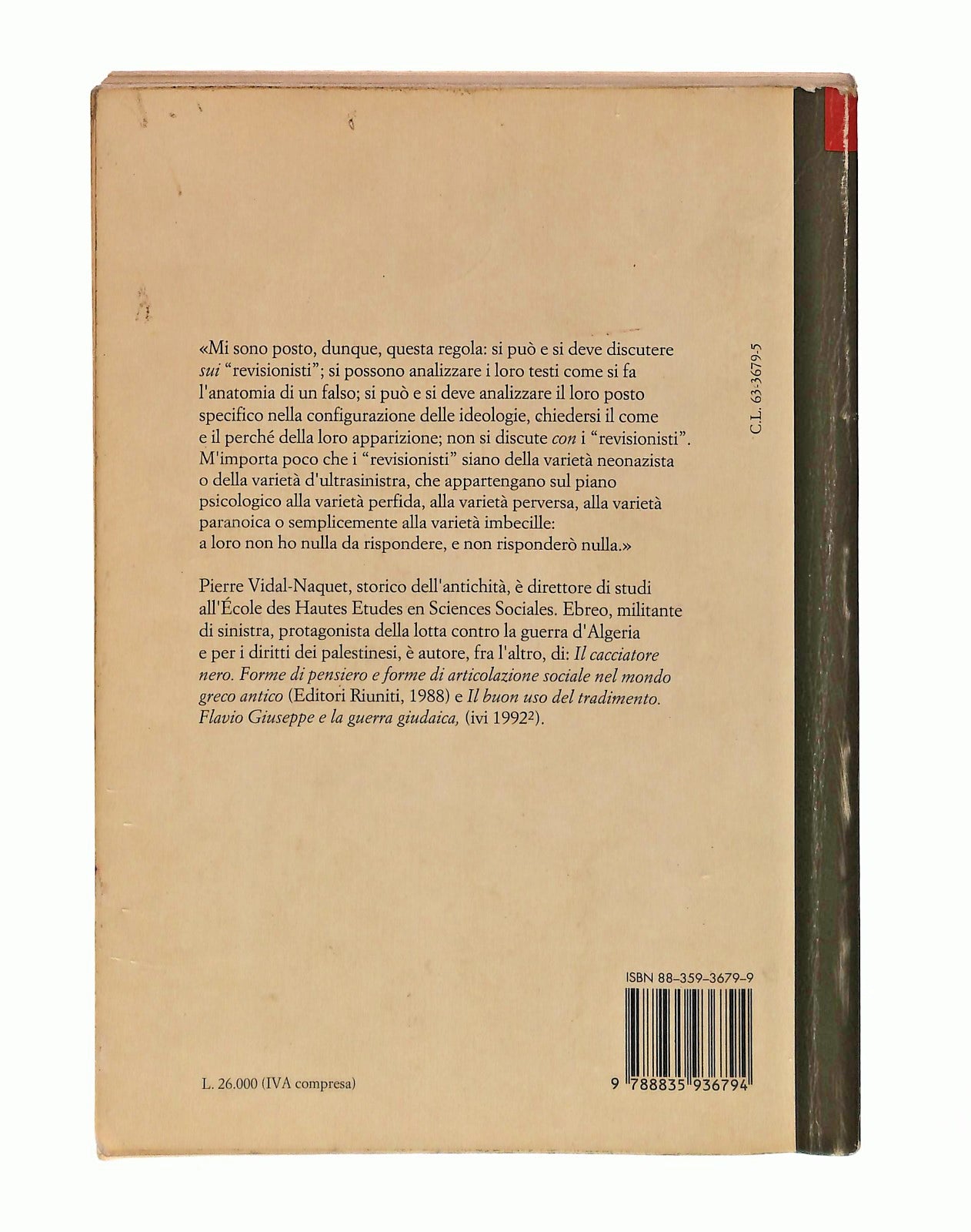 EBOND Gli Assasini Della Memoria Vidal Naquet Editori Riuniti Libro LI048468