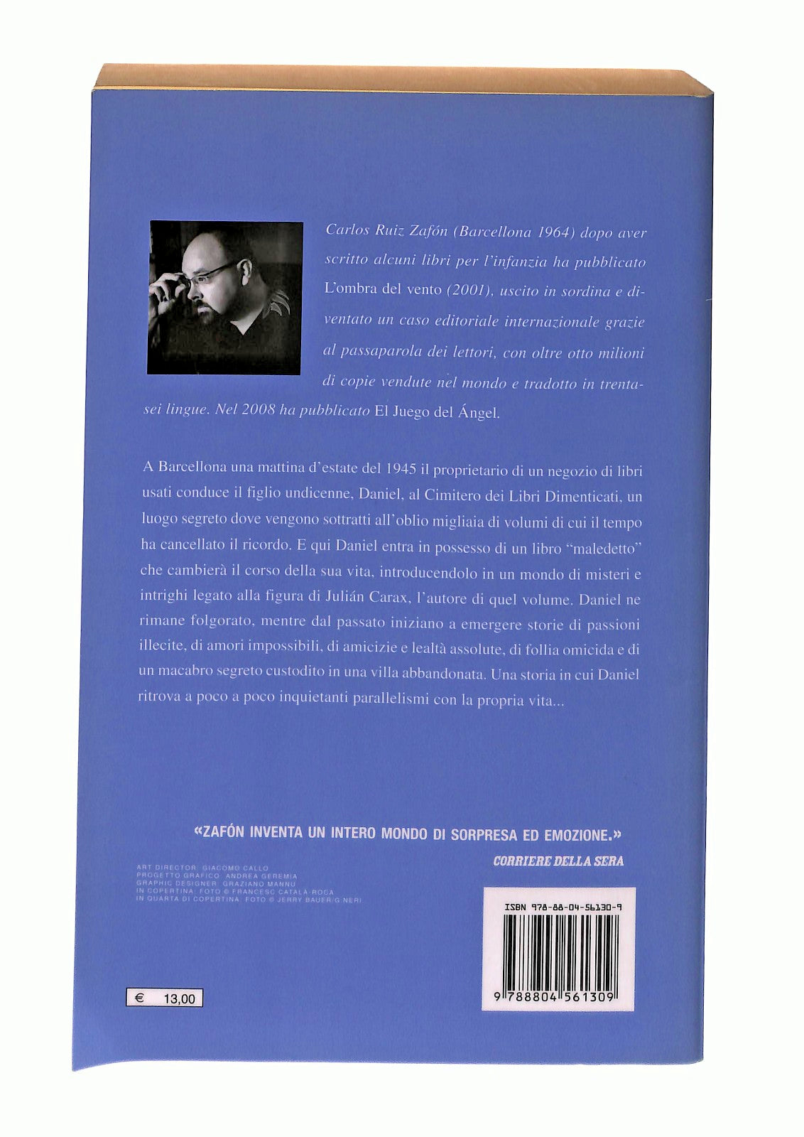 EBOND L Ombra Del Vento Carlos Ruiz Zafon Mondadori Libro LI048530