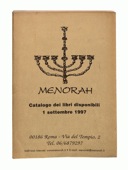 EBOND Menorah Catalogo Dei Libri 1997 Consonni Simonsohn Libro LI048580