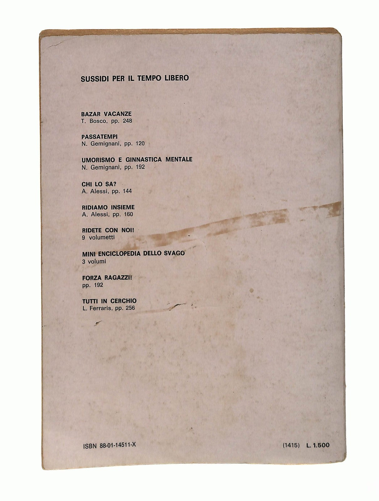 EBOND Passatempi Nello Gemignani Elledici 1978 Libro LI048603