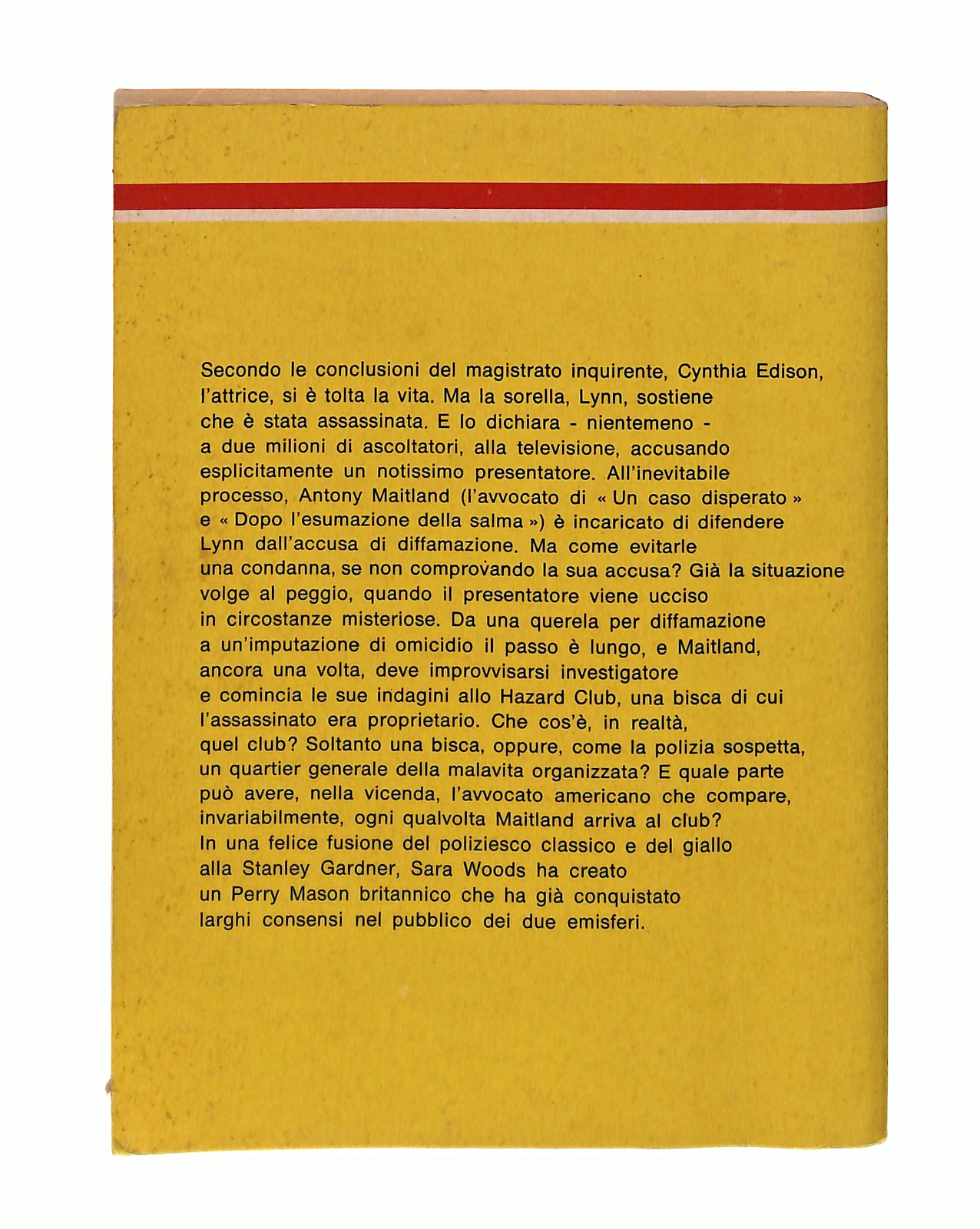 EBOND Tv Annuncio Di Morte Sara Woods Giallo Mondadori 1971 Libro LI048704