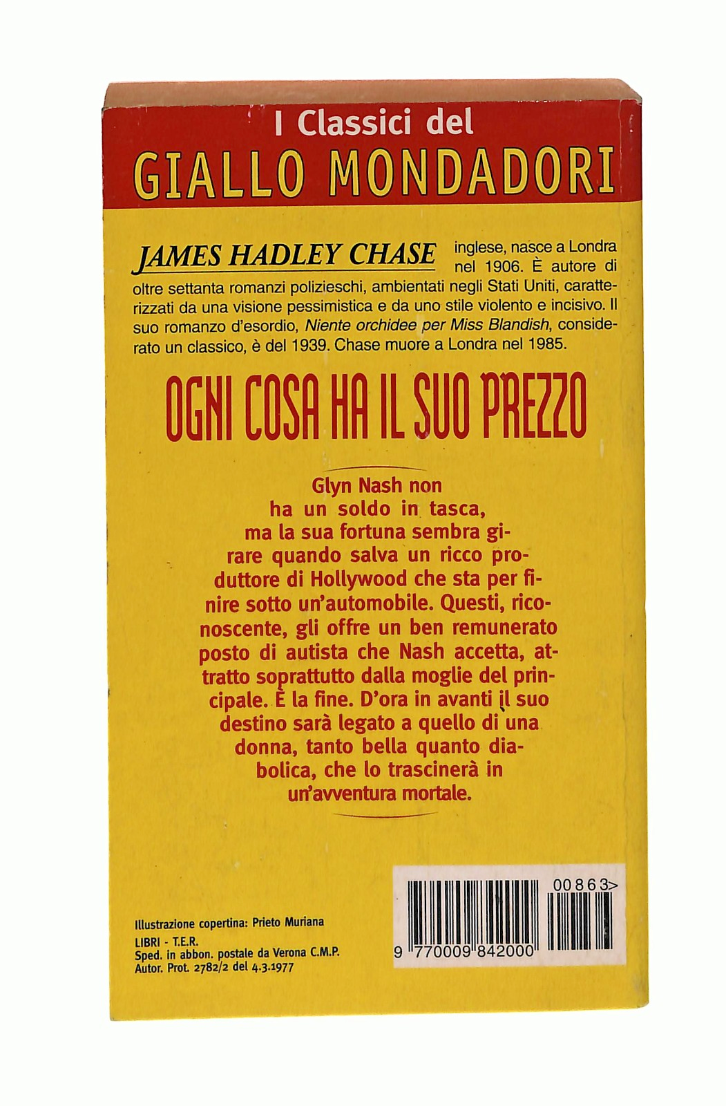 EBOND Ogni Cosa Ha Il Suo Prezzo Chase Classici Giallo Mondadori Libro LI048708