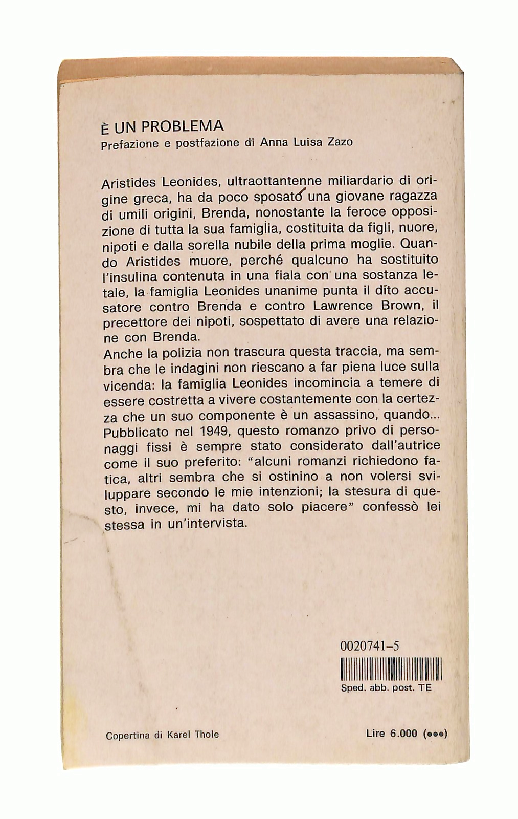 EBOND E Un Problema Agatha Christie Gialli Oscar Mondadori 1987 Libro LI048714