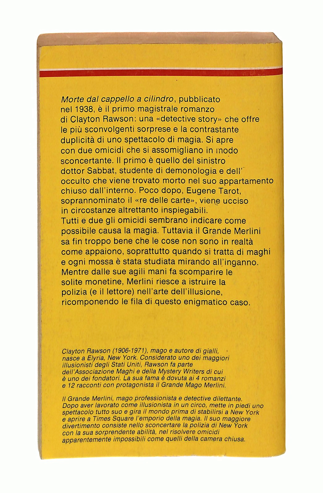 EBOND Morte Dal Cappello a Cilindro Rawson Giallo Mondadori Libro LI048763
