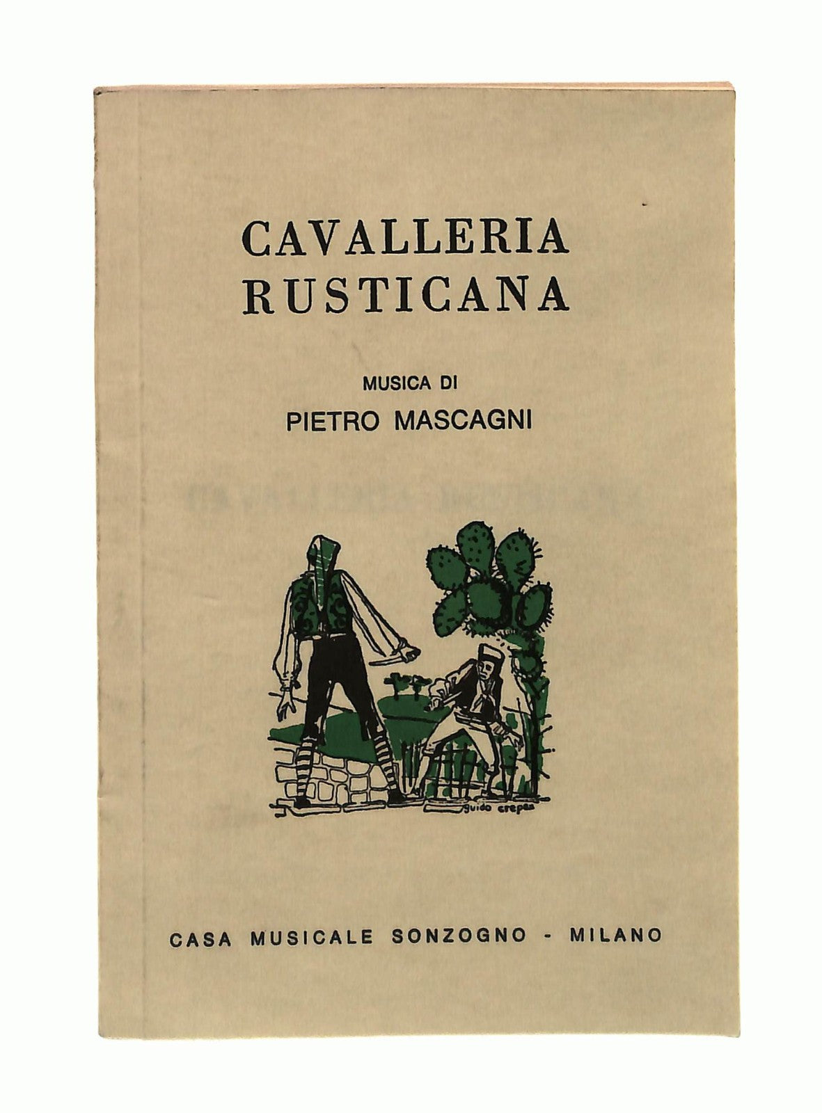 EBOND Cavalleria Rusticana Mascagni Sonzogno Libretto Libro LI048891