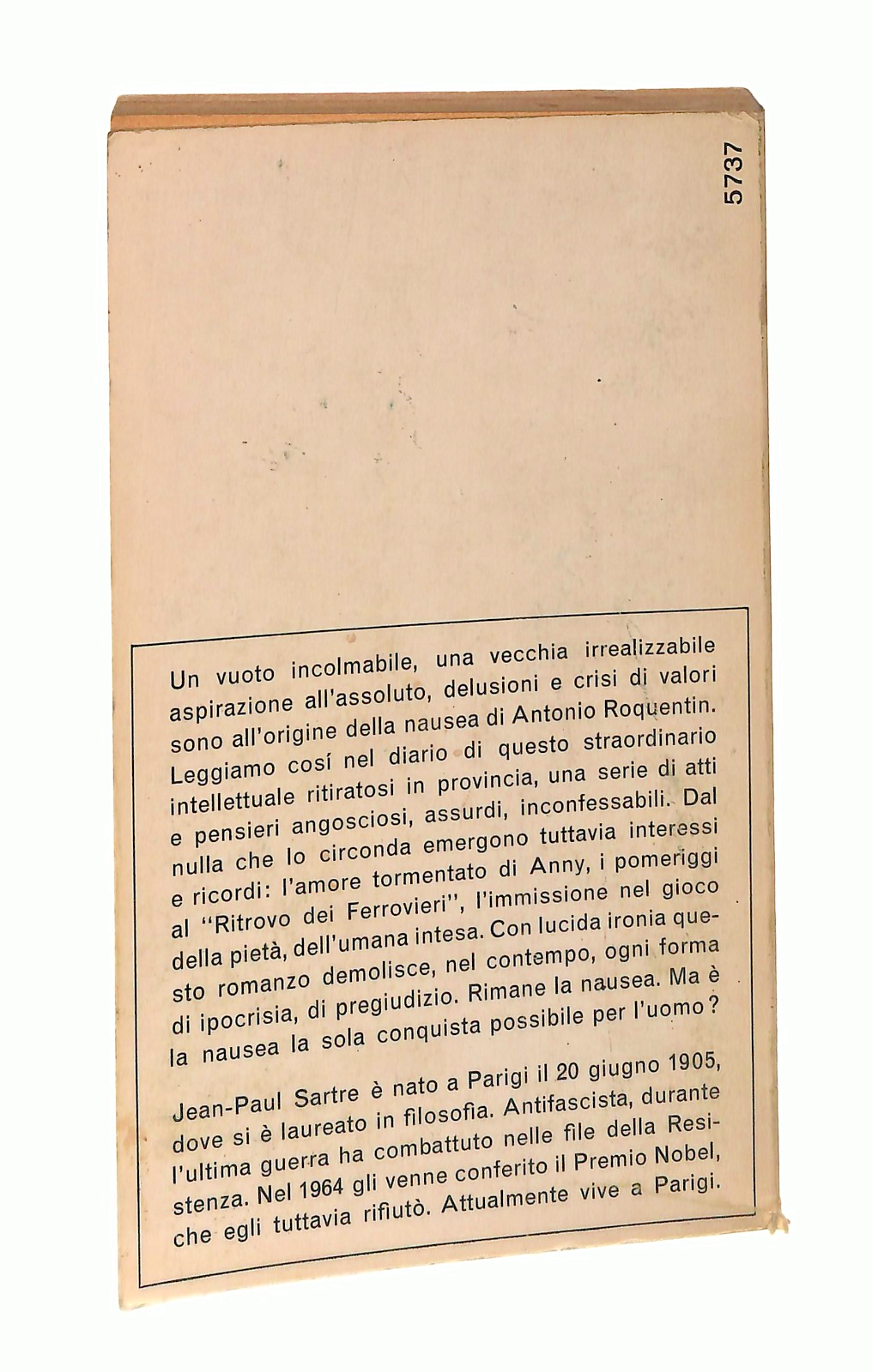 EBOND La Nausea Sartre Mondadori 1965 Libro LI048917