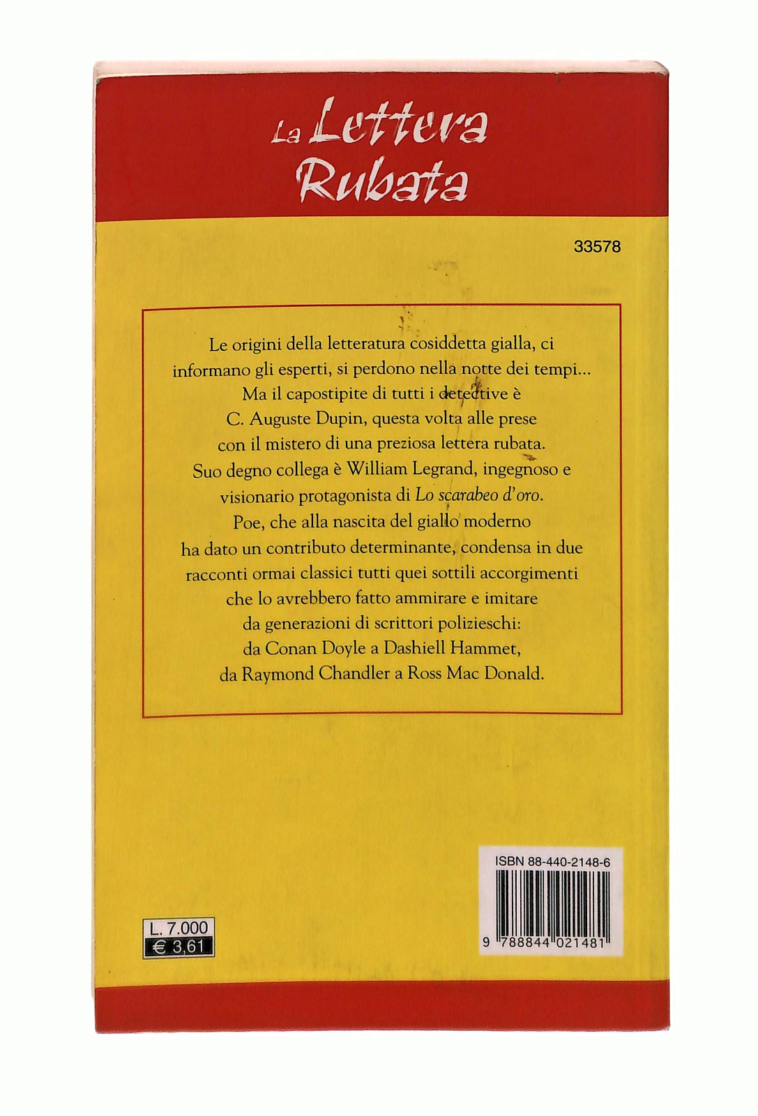 EBOND La Lettera Rubata e Lo Scarabeo d Oro Poe Gialli Demetra Libro LI048927