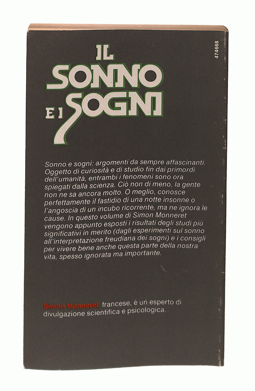 EBOND Il Sonno e i Sogni S Monneret Fabbri 1986 Libro LI049158