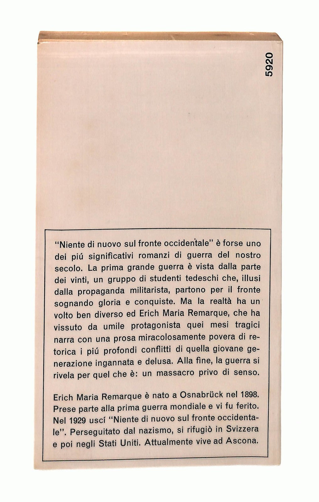 EBOND Niente Di Nuovo Sul Fronte Occidentale Remarque Mondadori Libro LI049159