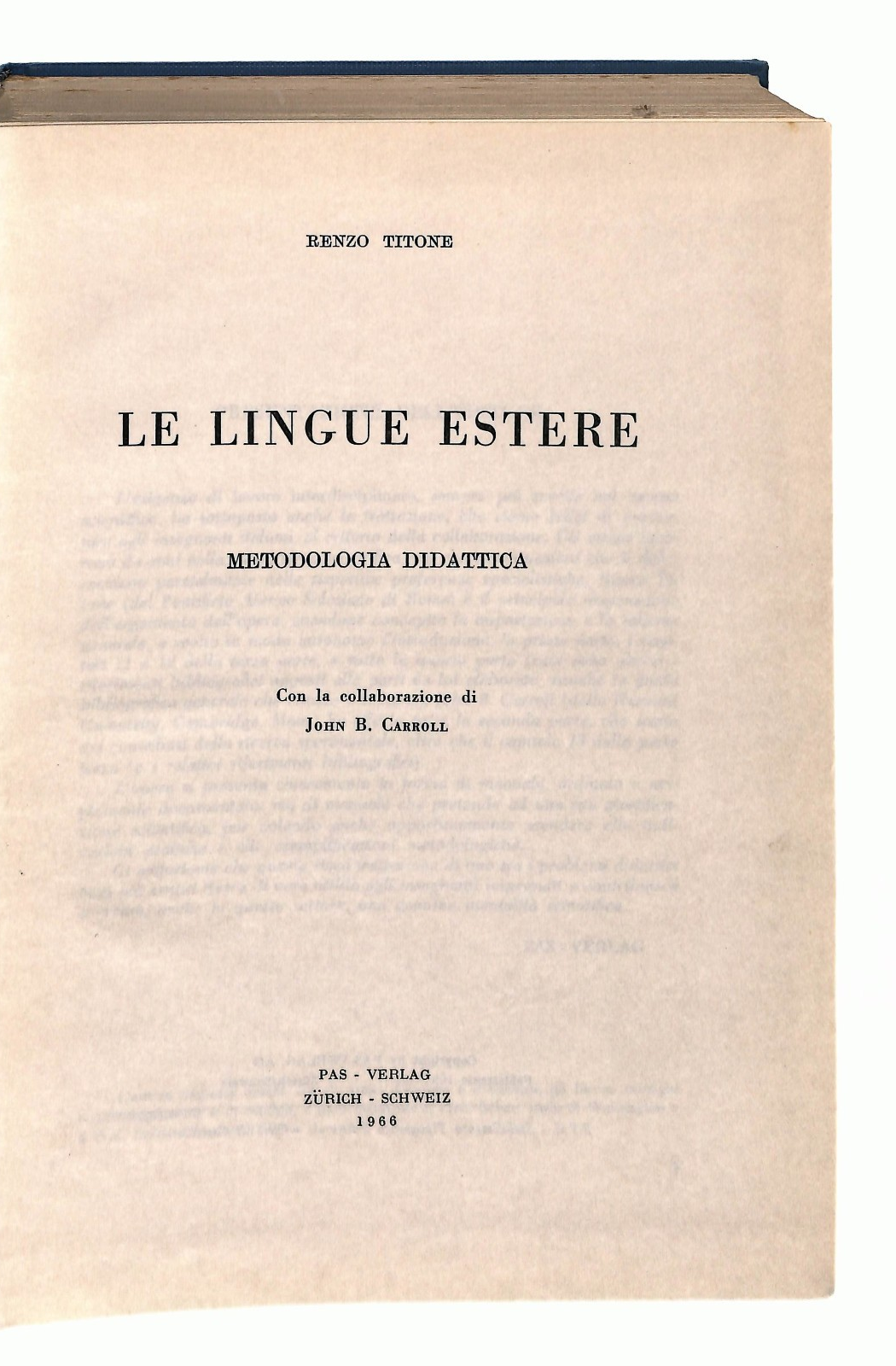 EBOND Le Lingue Estere R Titone Pas Verlag 1966 Libro LI049162