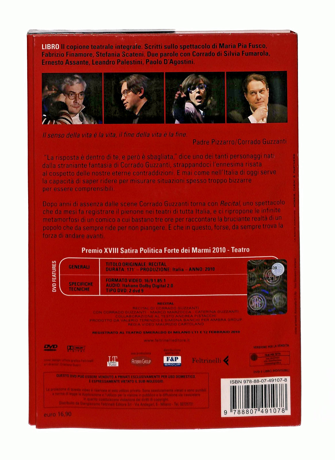 EBOND Recital Corrado Guzzanti FeltrinelliCon Due DVD Libro LI049413
