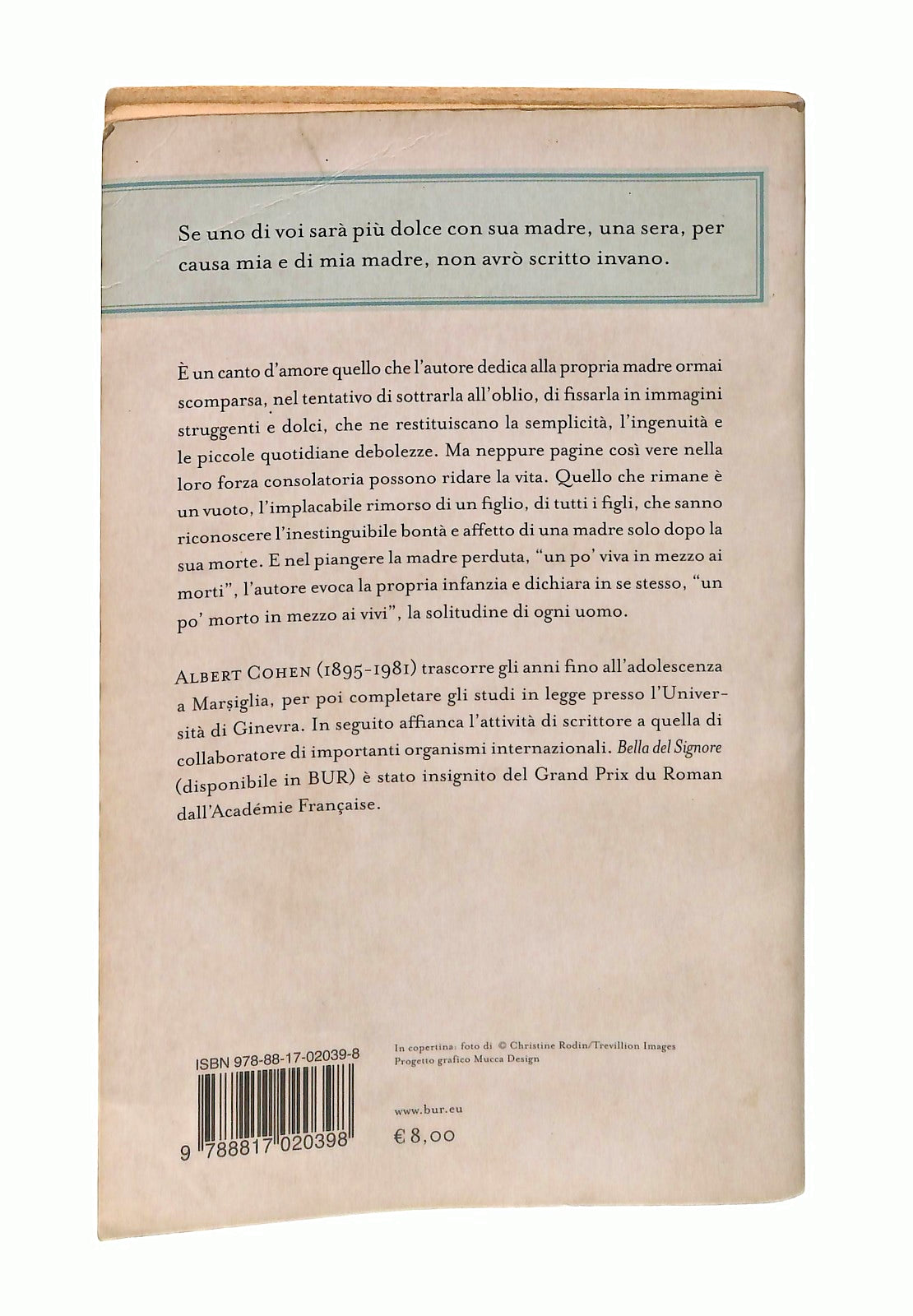 EBOND IlDi Mia Madre Albert Cohen Bur Libro LI049538