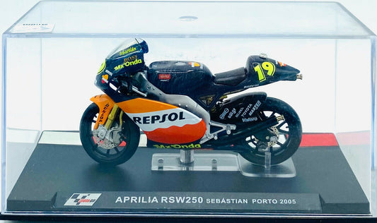 EBOND Modellino Moto Aprilia RSW250 Sebastian Porto 2005 Die Cast - 1:24 - 0269