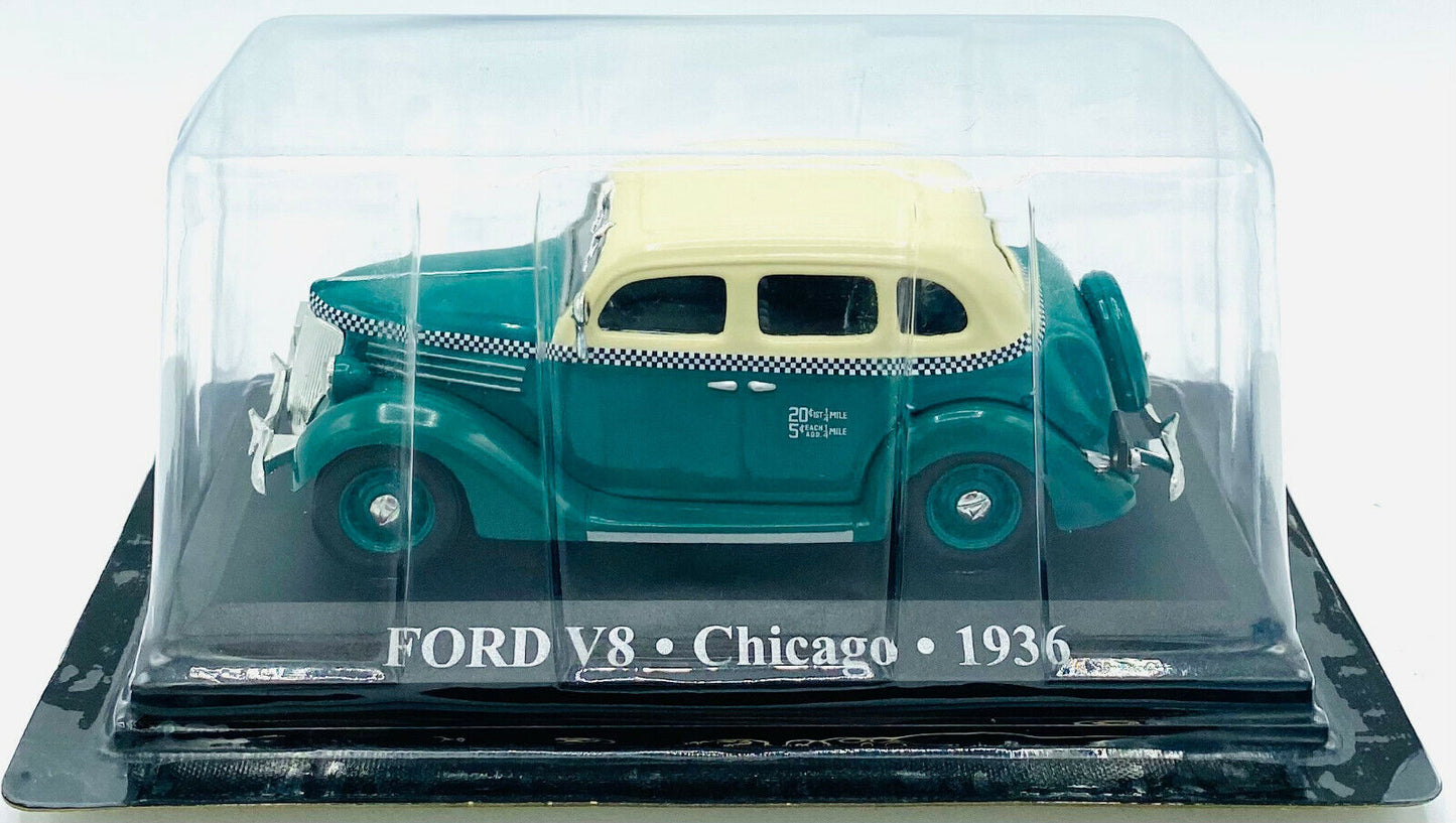 EBOND Modellino Taxi Ford V8 - Chicago - 1936 - Die Cast - 1:43 - 0281