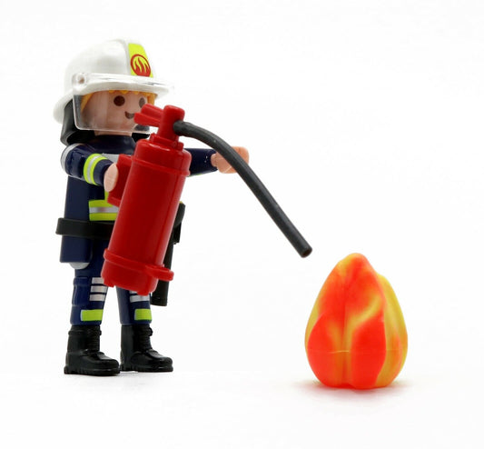 EBOND PLAYMOBIL VIGILE DEL FUOCO CON ESTINTORE PERSONAGGIO