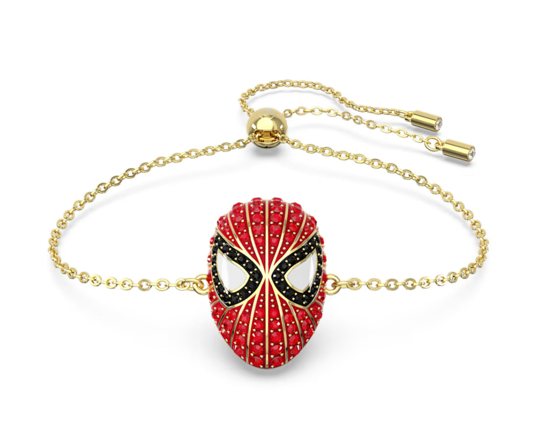 Swarovski 5650873 Braccialetto Marvel Spider-Man Rosso, Placcato Oro