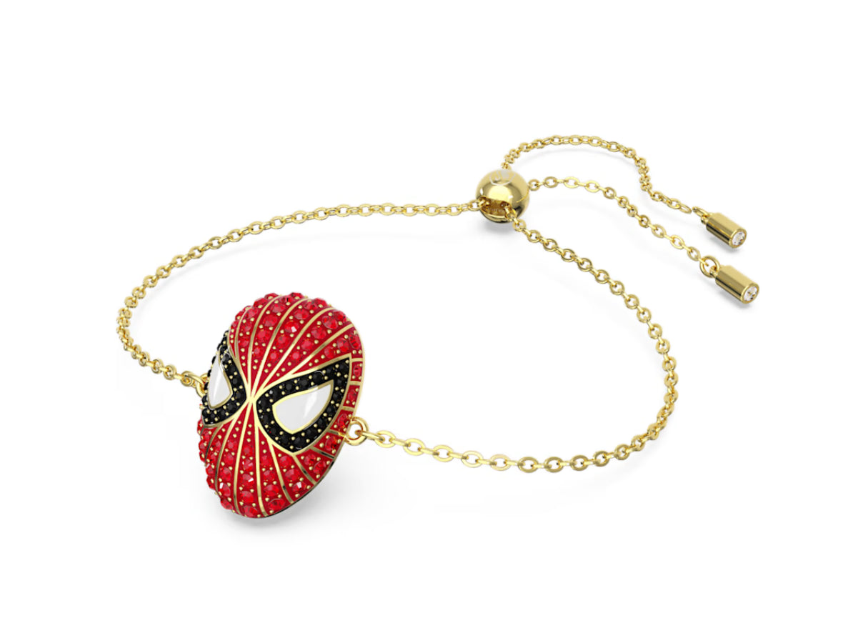 Swarovski 5650873 Braccialetto Marvel Spider-Man Rosso, Placcato Oro