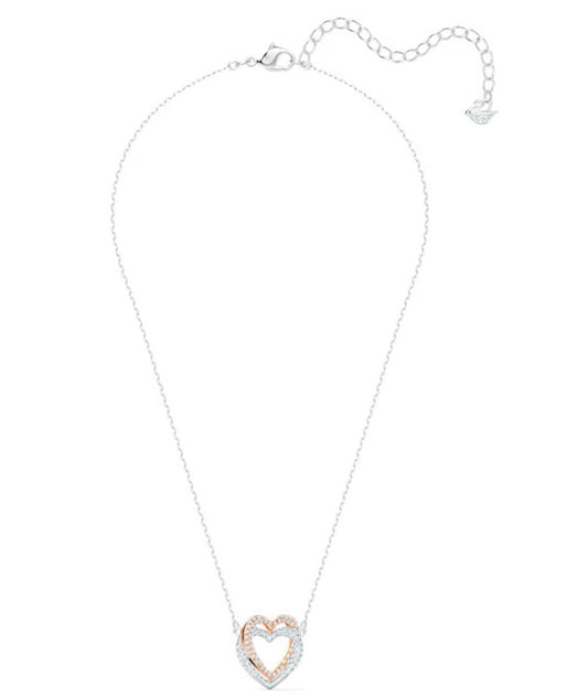 Swarovski 5518868 Collana Infinity Cuore Bianca Mix di finiture