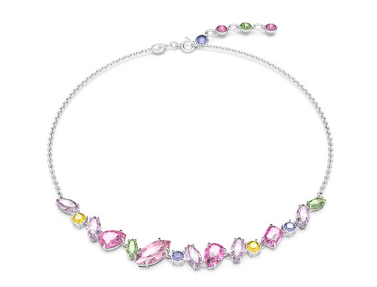 Swarovski 5658398 Collana Gema Taglio Misto Multicolore Placcato Rodio