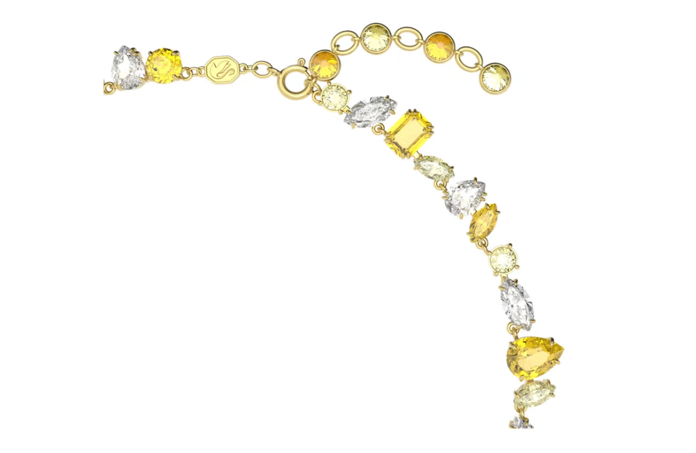 Swarovski 5652800 Collana Gema Taglio Misto Giallo Placcato Oro