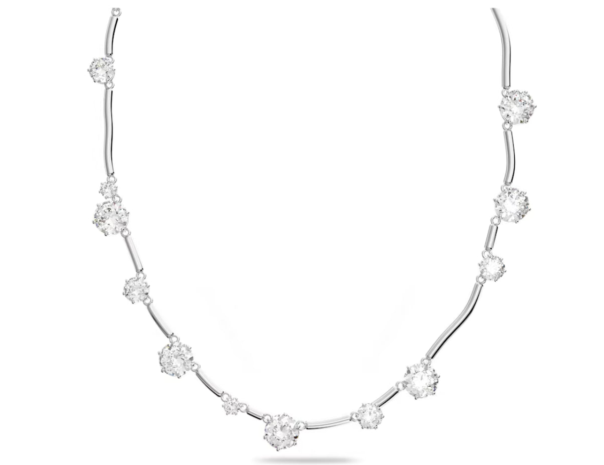 Swarovski 5638696 Collana Constella Tagli arrotondati misti Bianca Plac. Rodio