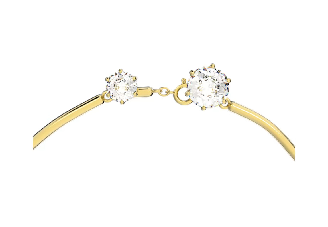 Swarovski 5618033 Collana Constella Tagli arrotondati misti Bianca Plac. Oro