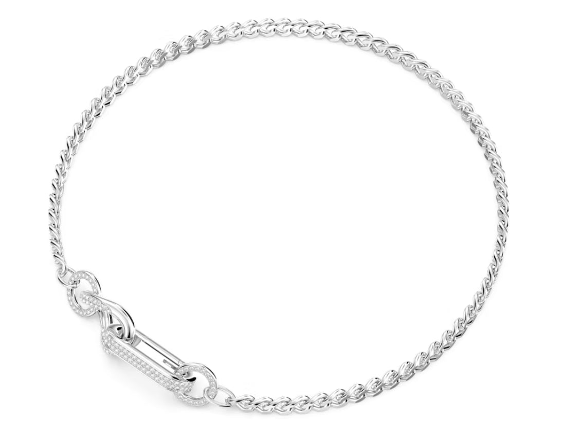 Swarovski 5642689 Collana Dextera Pave Link misti Bianca Placcato Rodio