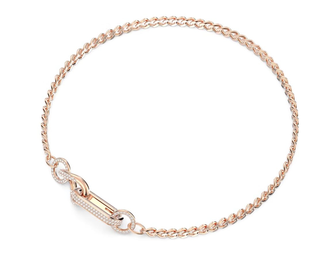 Swarovski 5642687 Collana Dextera Pave Link misti Bianco Placcato Oro Rosa