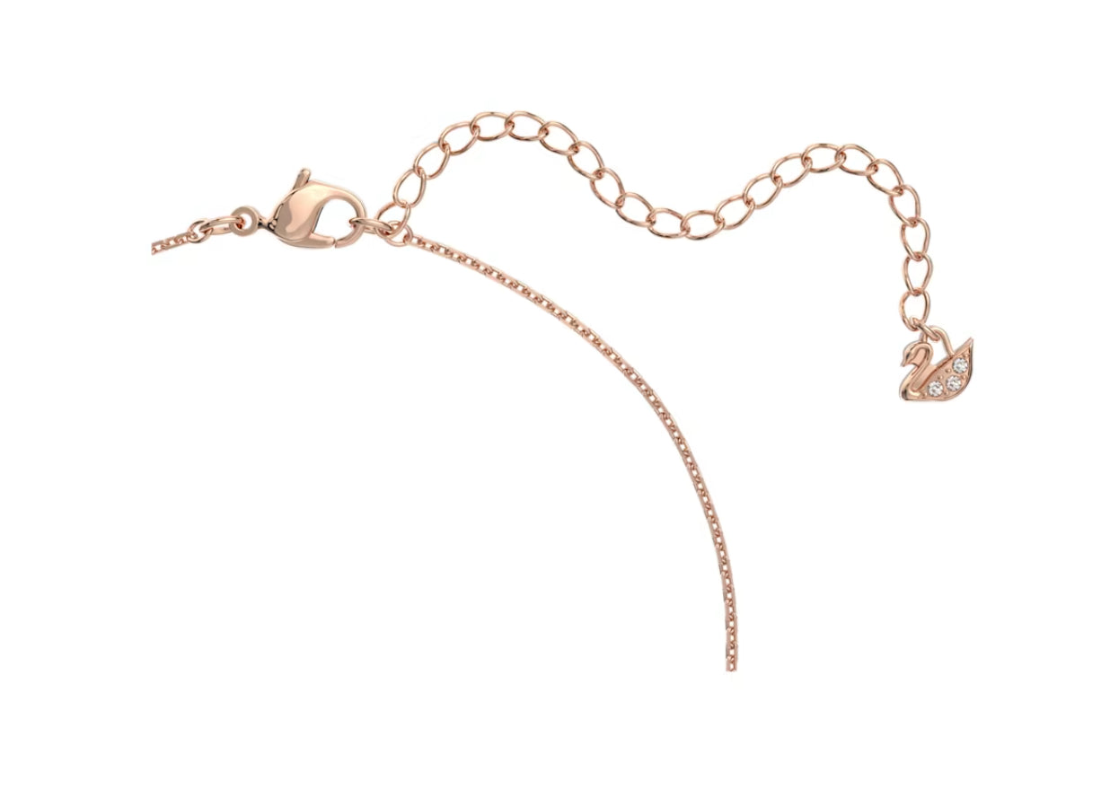 Swarovski 5620549 Collana Twist Bianca Placcato color oro rosa