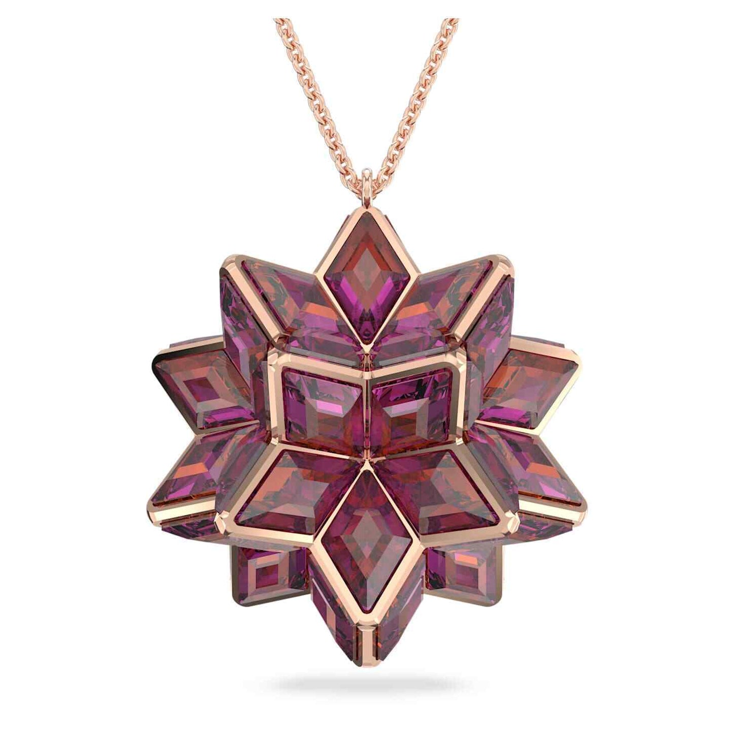 Swarovski 5600505 Pendente Curiosa Cristalli geometrici, Rosa, Placcato