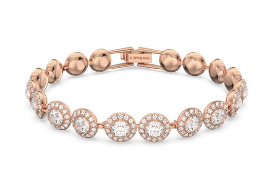 Swarovski 5240513 Bracciale angelico Rotondo, rosa, Rodiato