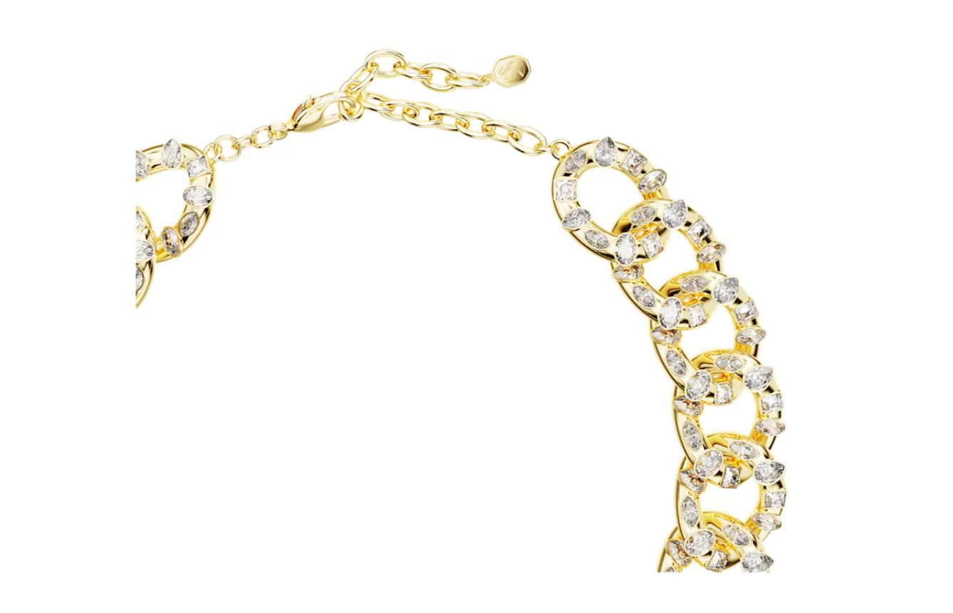 Swarovski 5663257 Collana Dextera Statement Taglio misto Grande Bianca PLac. Oro