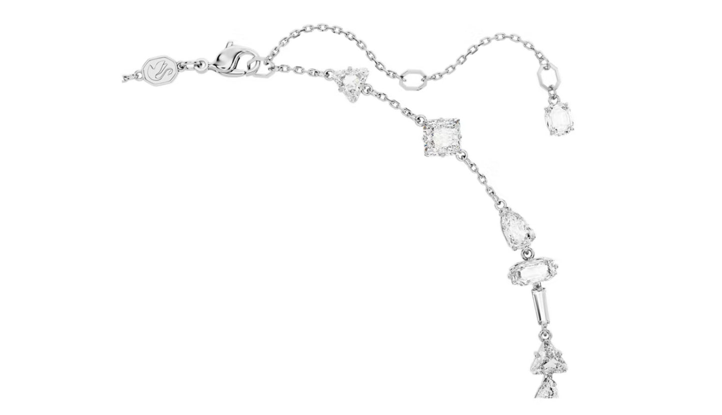 Swarovski 5661520 Collana a Y Mesmera Taglio misto Bianco Placcato Rodio