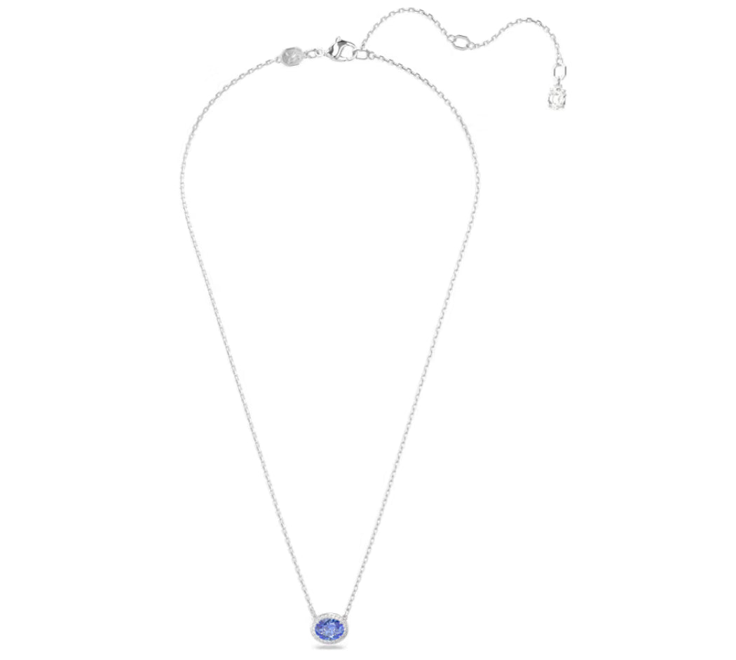 Swarovski 56718097 Collana Constella Taglio Oval Blu Placcato Rodio