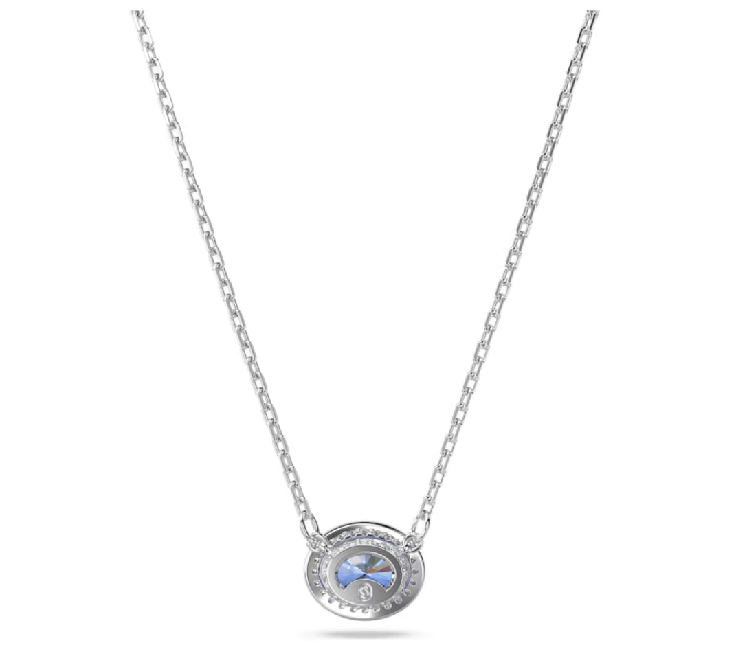 Swarovski 56718097 Collana Constella Taglio Oval Blu Placcato Rodio