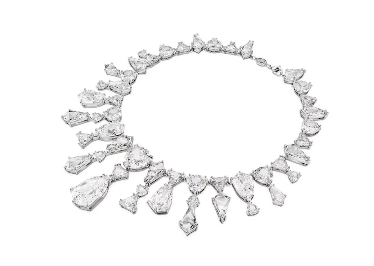 Swarovski 5673599 Collana Mesmera Statement Taglio misto Bianco Placcato Rodio