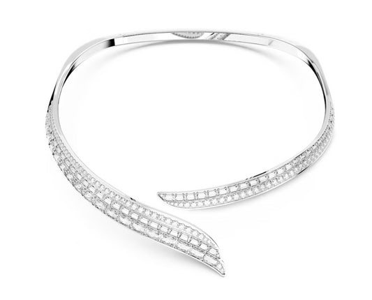 Swarovski 5665330 Collana Hyperbola Zirconia a zero carbonio Bianco Plac. Rodio