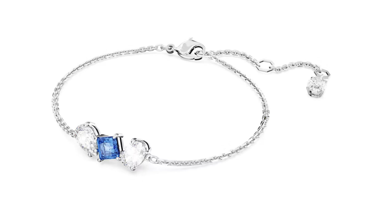 Swarovski 5668359 Braccialetto Mesmera Taglio misto Blu Placcato rodio